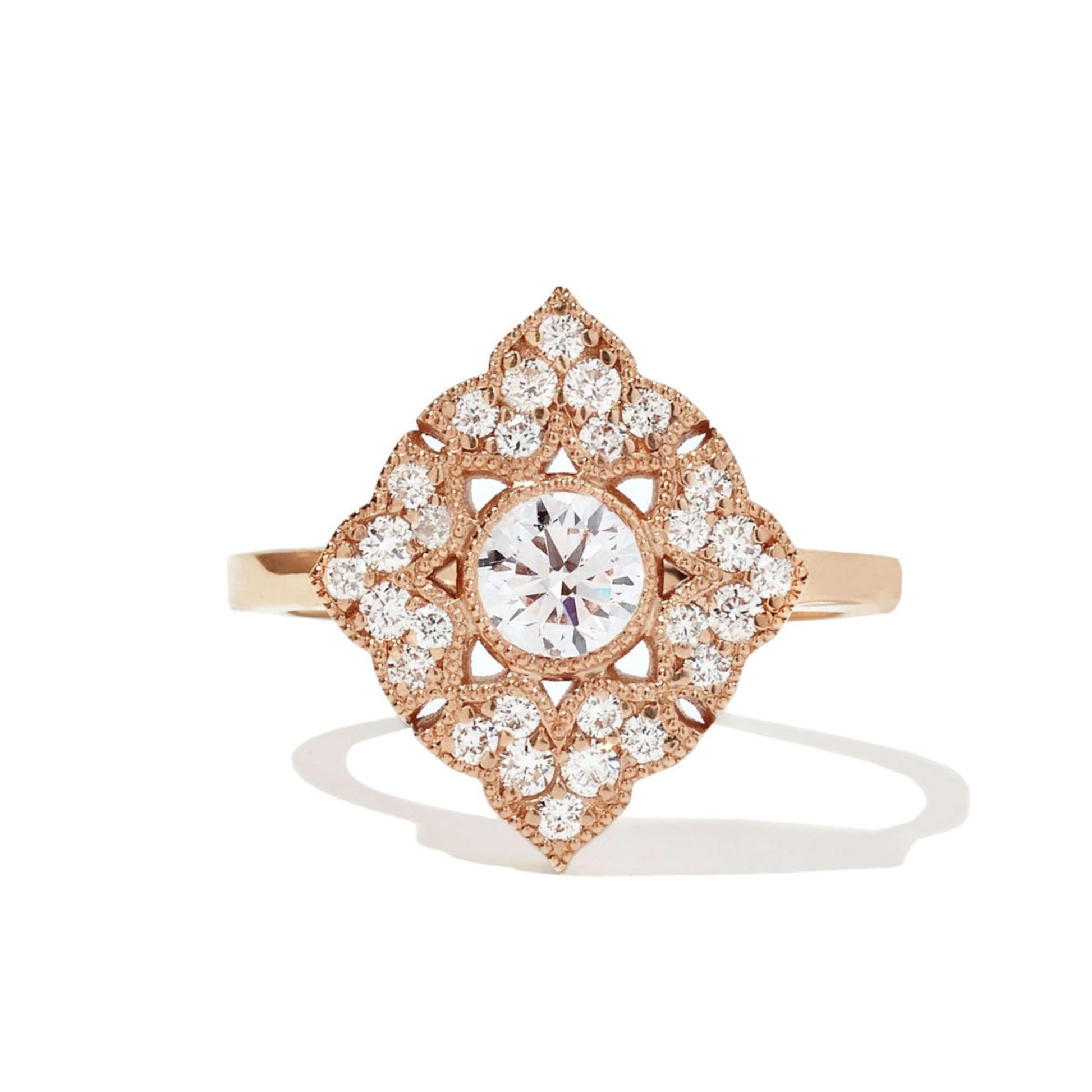 Women's Lozenge Dinner Ring, Antique Green Baguette And Round Diamond Set Ring, Art Deco Ring