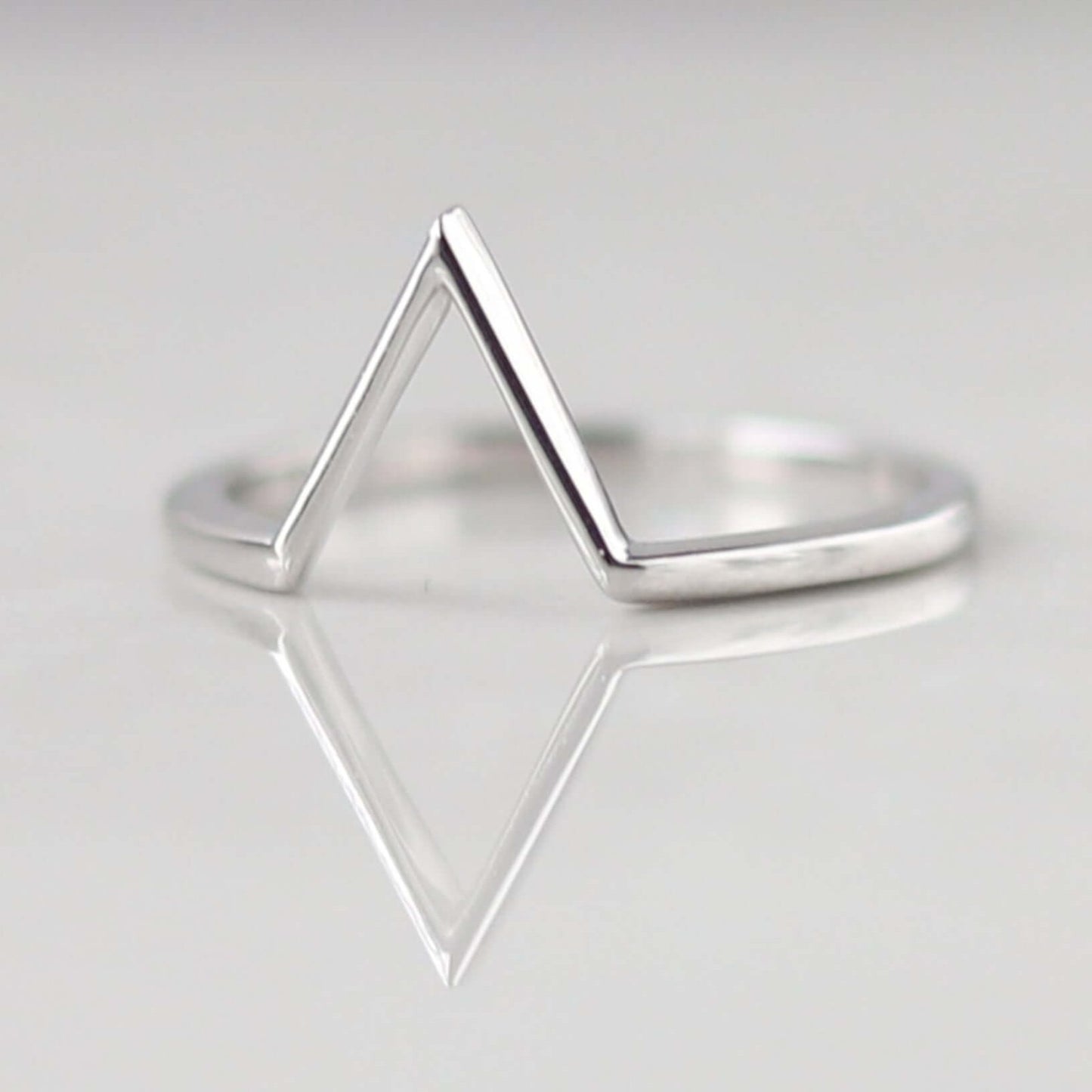 Womens V Shaped Stackable Ring