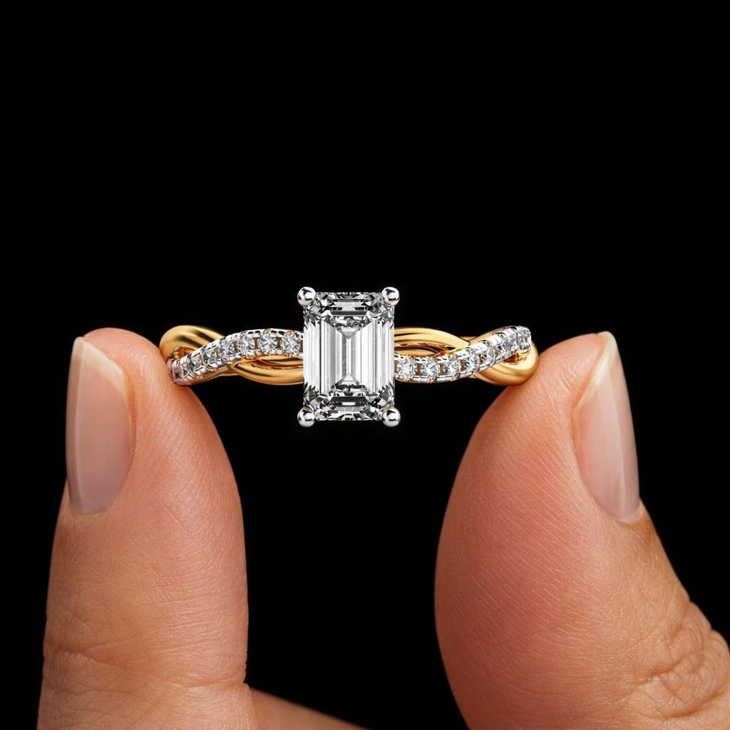 lab created ring moissanite engagement ring cz engagement ring conflict free ring ethical jewelry ring sustainable ring eco jewelry ring