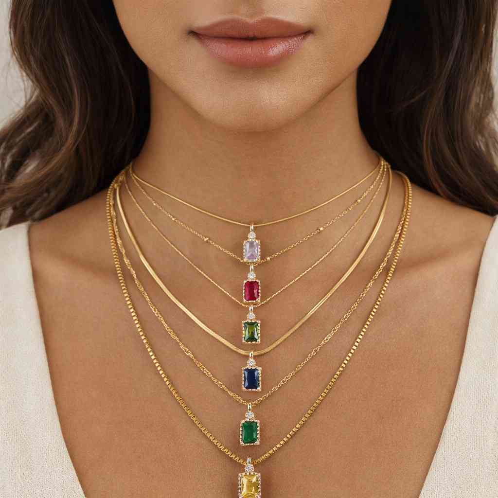 pendant chain solitaire pendant elegant necklace classic pendant daily necklace gift necklace fine jewelry statement pendant red crystal necklace