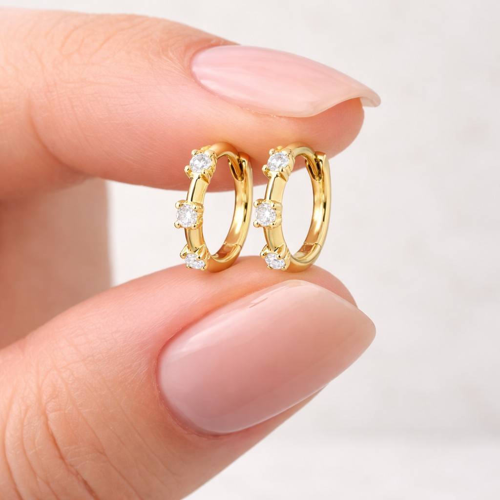 small diamond hoops medium diamond hoops large diamond hoops tiny gemstone hoops bold gemstone hoops delicate sparkle hoops mini huggie earrings