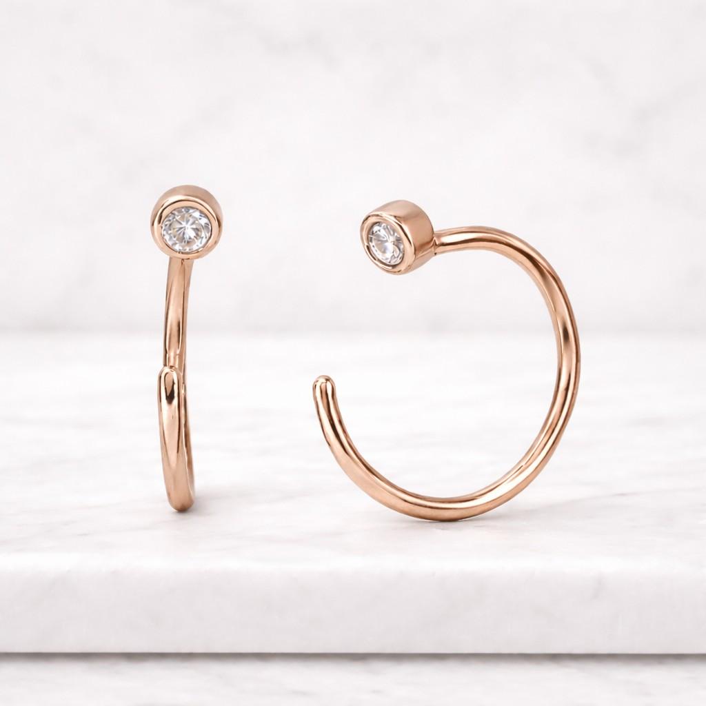 small ear hoops stack jewelry clean style earrings tiny jewelry womens hoops curved gold hoops trendy hoop earrings smooth gold earrings simple jewelry petite gold hoop