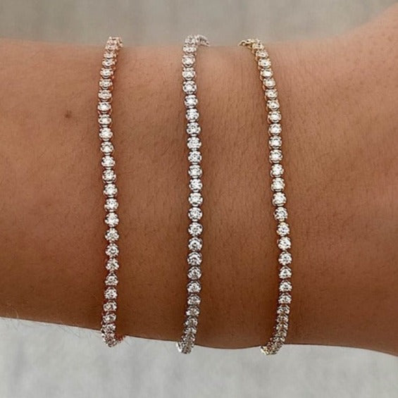 Lab Grown Diamond Bracelet In 10k Gold