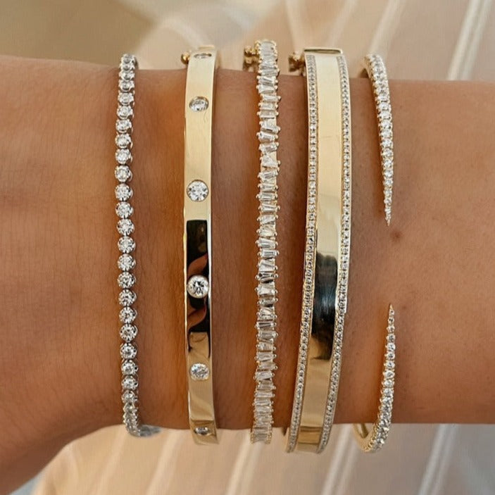 Lab Grown Diamond Bracelet In 18k Gold
