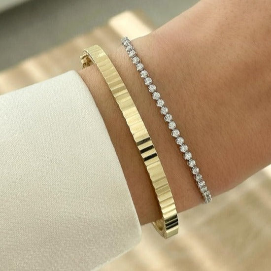 Round Cut Lab Grown Diamond Bracelet