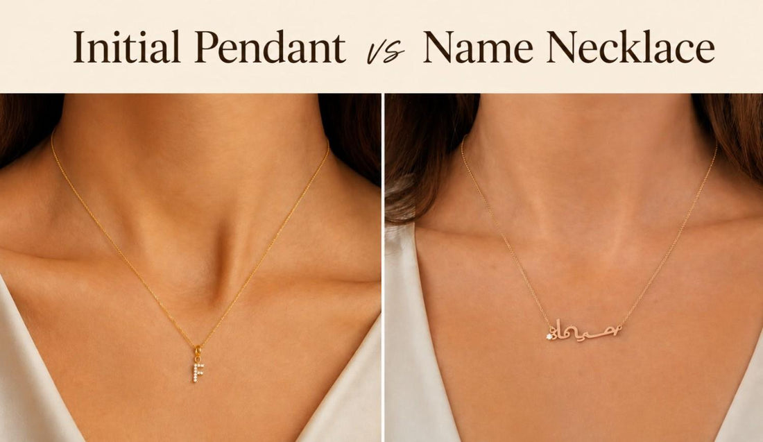 Initial Pendant vs Name Necklace: SAY