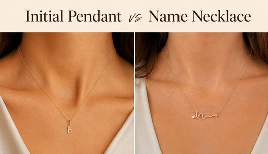 Initial Pendant vs Name Necklace: SAY