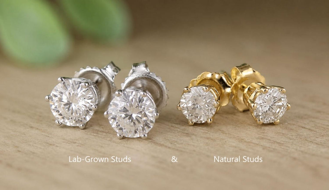 Lab-Grown vs Natural Diamond Stud Earrings