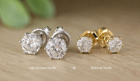 Lab-Grown vs Natural Diamond Stud Earrings