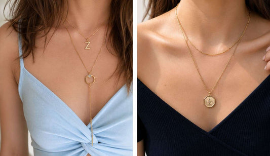 Layered Initial Necklaces vs Single Initial Necklaces
