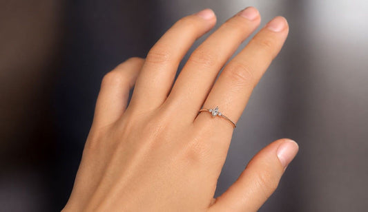 Minimalist Diamond Rings