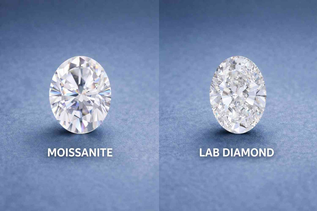 Moissanite vs lab diamond comparison