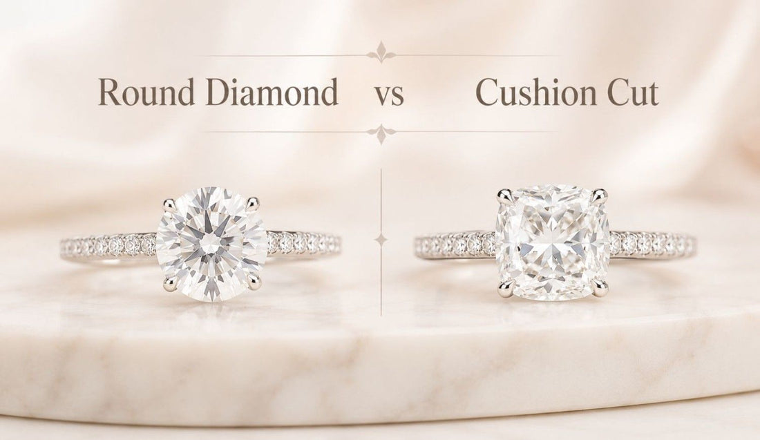 Round Diamond vs Cushion Cut