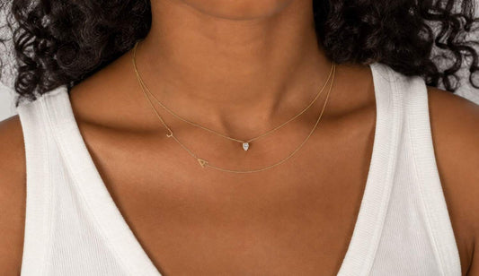 Single Initial vs Double Initial Necklace