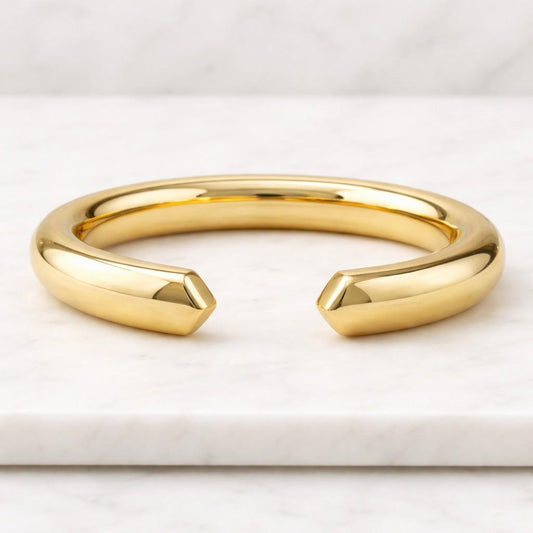 open gap solid gold band