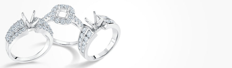Semi Mount Moissanite Engagement Rings