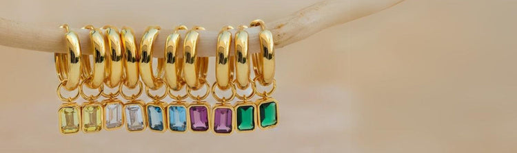 Gem Stone Earrings