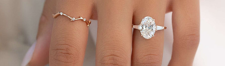 Lab Grown Diamond Three Stone Engagement Rings