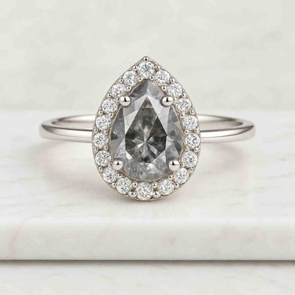 Pear Lab Grown Diamond Engagement Ring,