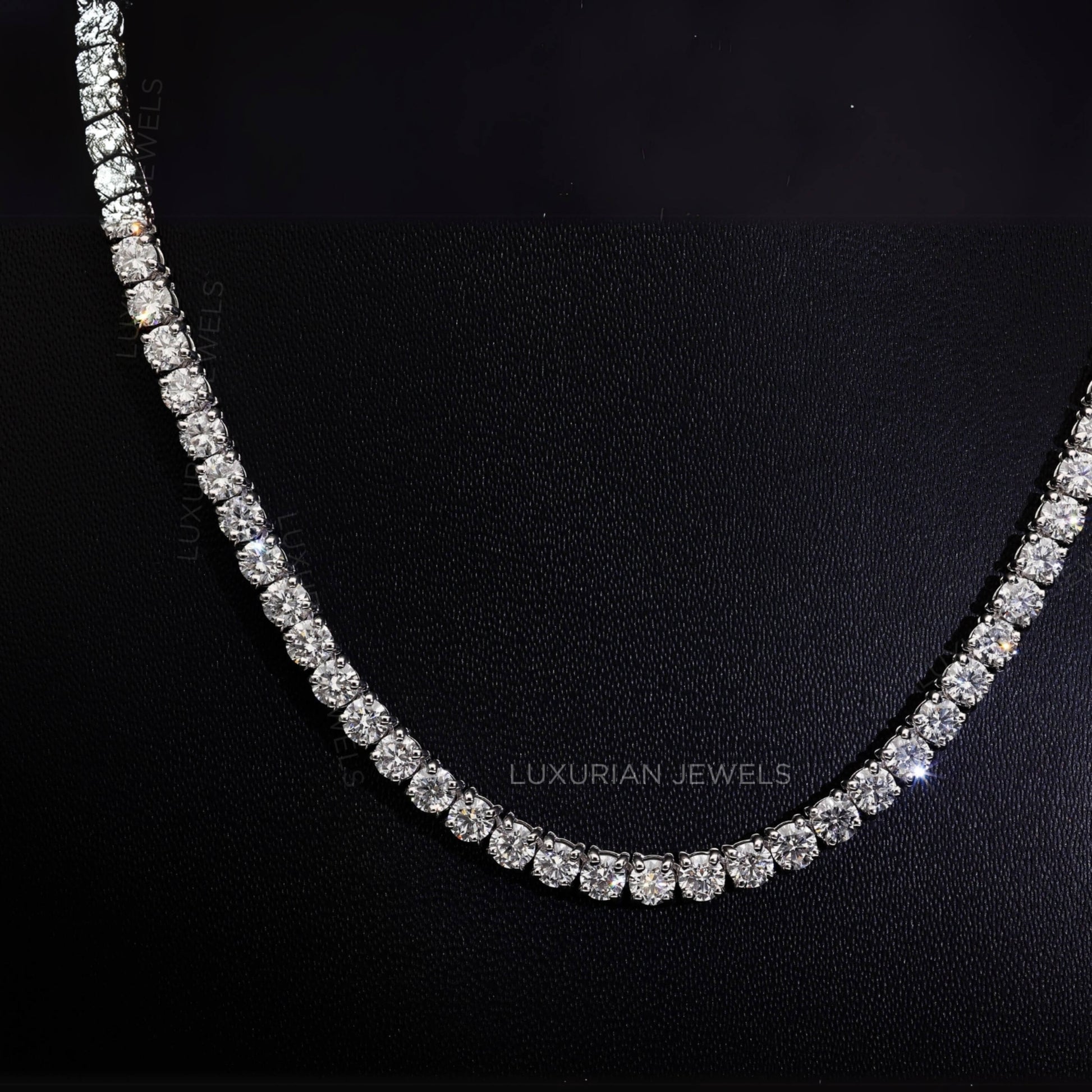 0.25 CT each Round Diamond Necklace For Her
