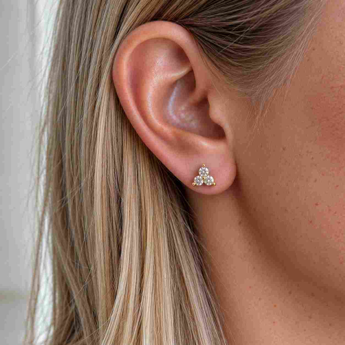 0.33 + 0.33 CTW Double Halo Cluster Studs Fine Jewelry, 10k Solid Rose Gold Round Lab Grown Diamond Halo Earrings, Wedding Bridal Jewelry
