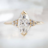 0.50 To 2.00 CT Marquise Lab Grown Diamond Ring