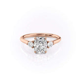 0.50 To 2.00 Elongated Cushion Cut Three Stone Ring