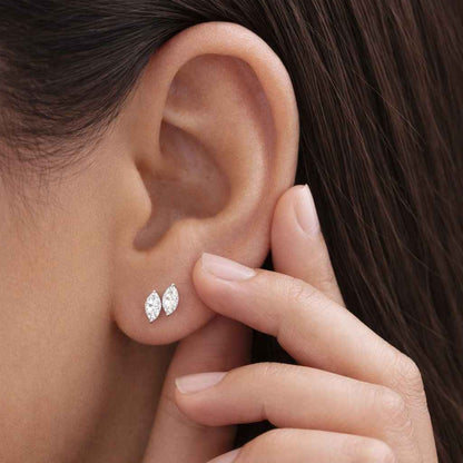 0.55ct Diamond Double Marquise Earrings Lab Grown Diamond, 14k Gold
