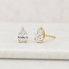 Pear Cut Lab Grown Diamond Stud Earrings
