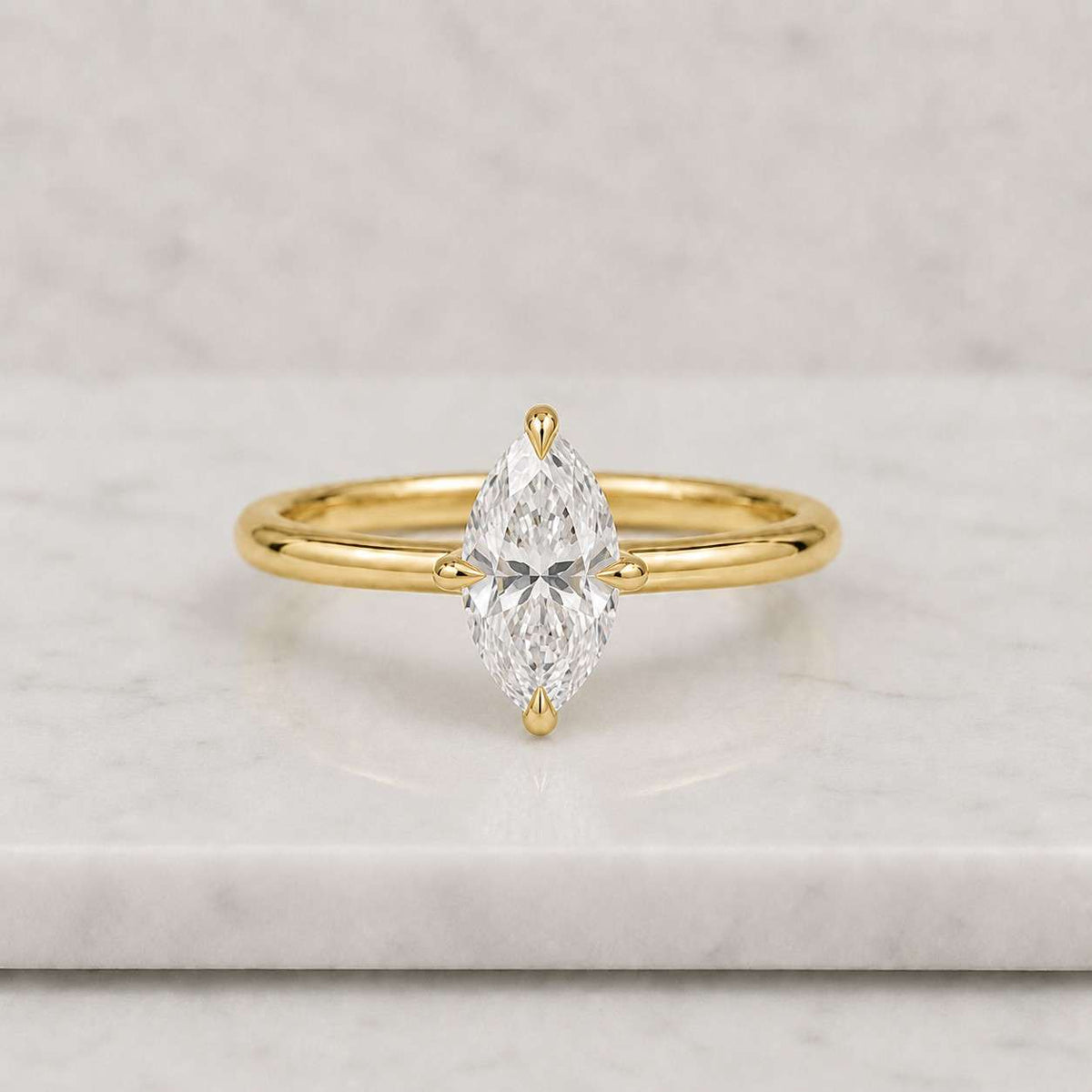 marquise cut moissanite engagement ring solitaire marquise lab grown diamond ring 14k solid gold ring classic gift for her anniversary ring
