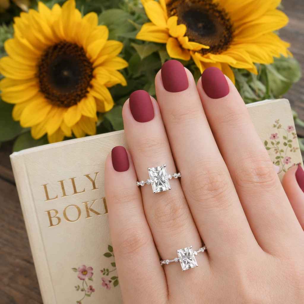 0.5 ct ring half carat ring petite stone ring small diamond ring small moissanite ring delicate stone ring subtle sparkle ring