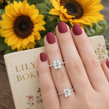 0.5 ct ring half carat ring petite stone ring small diamond ring small moissanite ring delicate stone ring subtle sparkle ring