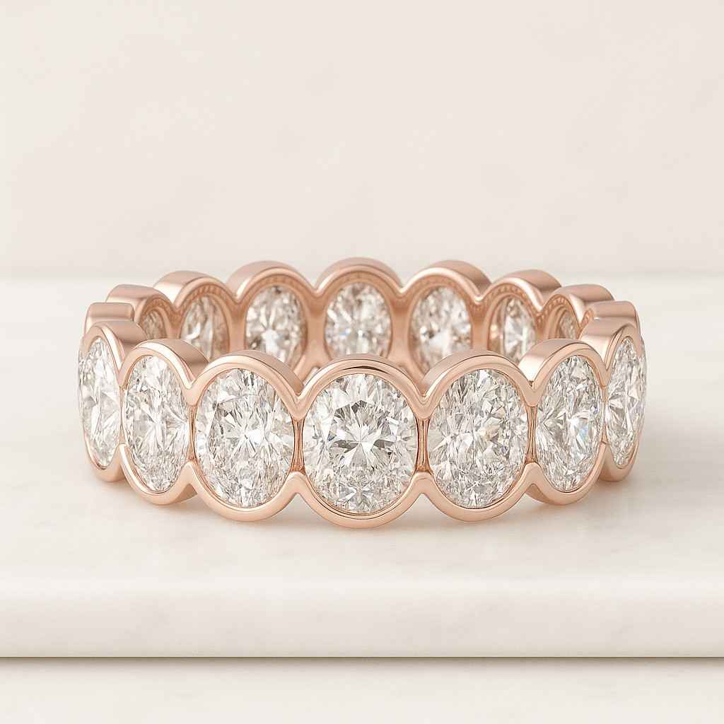 0.60 CT Round Cut Diamond Engagement Ring  Pavé Band Ring in 14K Solid Gold  Dainty Solitaire Ring