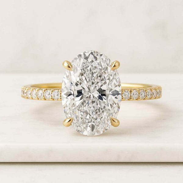 0.60 Ct Diamond Ring 14K Gold 2 Stone Diamond Ring  Lab Grown Diamond Ring