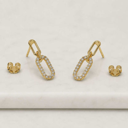 0.63 ctw Lab Grown Diamond Hoop Earrings | Pave Diamond Hoops | F-G VVS-VS Certified Diamonds | Perfect Gift for Her