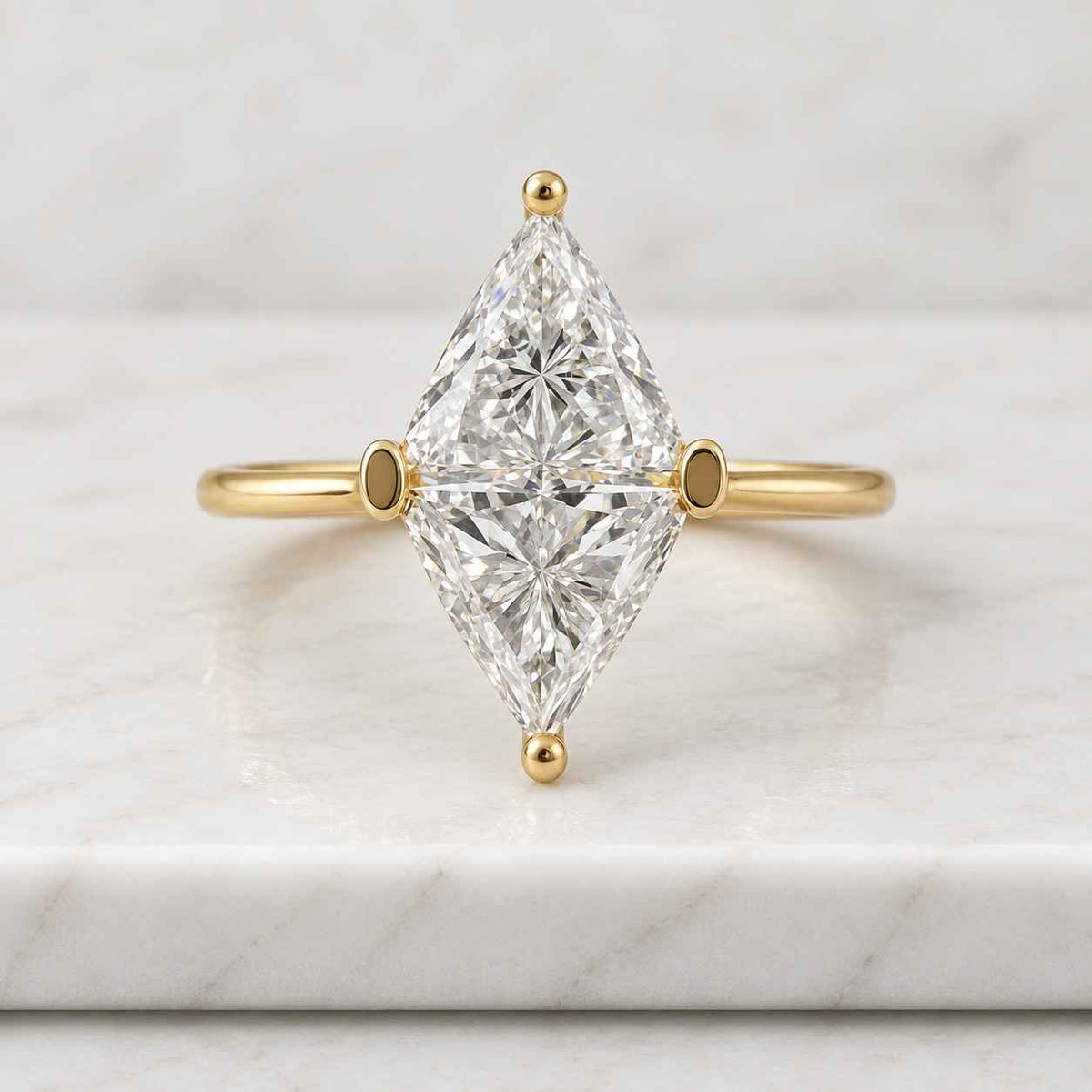 1.00CTW Trillion Cut Lab Grown Diamond Ring