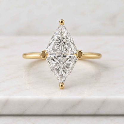 1.00CTW Trillion Cut Lab Grown Diamond Ring
