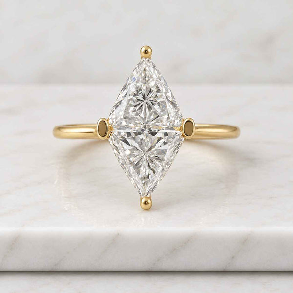 1.00CTW Trillion Cut Lab Grown Diamond Ring