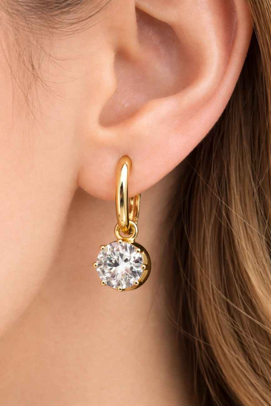 1.00tcw (0.50ct) round cut lab grown diamond drop earrings, lever back earring, solitaire drop earring, e-f vvs-vs lab grown diamond earring
