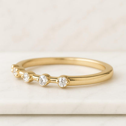 1.00 - 1.50 - 2.00 CT Princess Engagement Ring  14K Solid Gold Promise Ring  Moissanite Half Eternity Ring  Four-Prong Princess Ring
