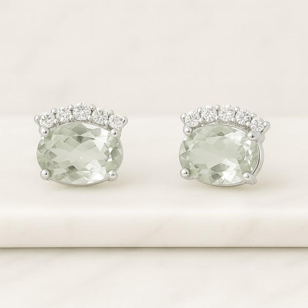 1.00 CTW Oval Lab Grown Diamond Halo Stud Earrings