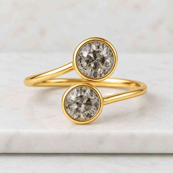 1.00 CT Lab Grown Diamond Three-Stone Engagement Ring, 14K Gold, Round Brilliant Cut