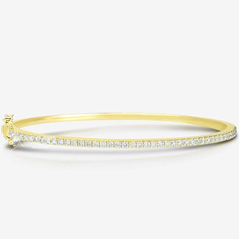 1.00 MM Round Cut Stackable Proposal Tennis Bracelets