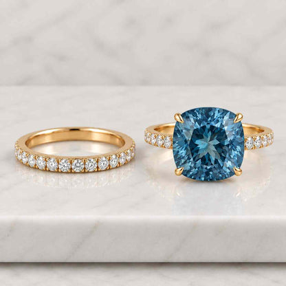 1.00 TO 3.00 CT Square Cushion Cut Lab Grown Diamond Solitaire Ring, IGI Certified Lab Diamond Ring, Cushion Cut Engagement Ring For Gift
