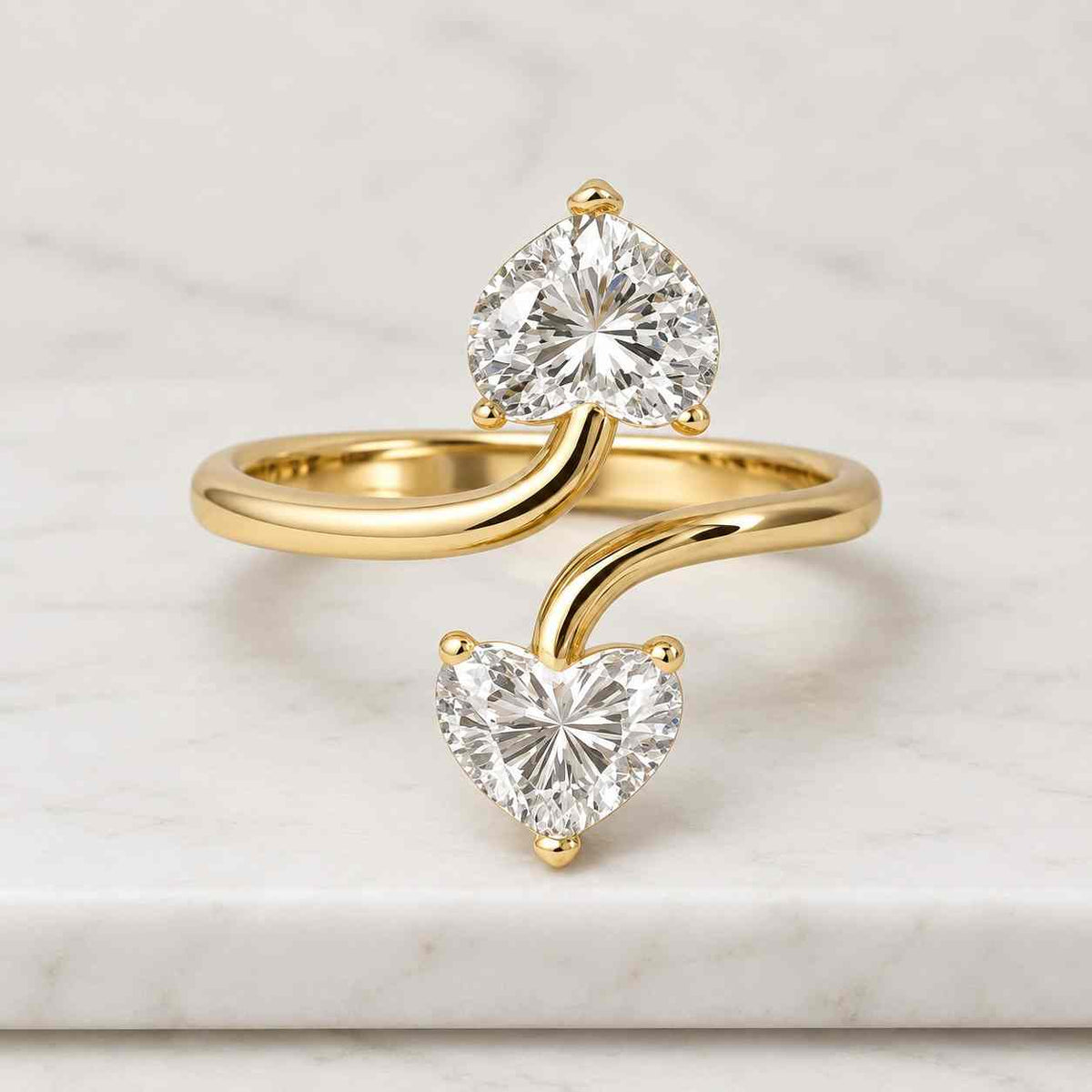 1.00 to 5.00 CT Heart Lab Grown Diamond Engagement Ring