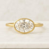 Bezel Set Oval Diamond Solitaire Engagement Ring