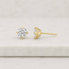 Round Cut Lab Grown Diamond Stud Earrings