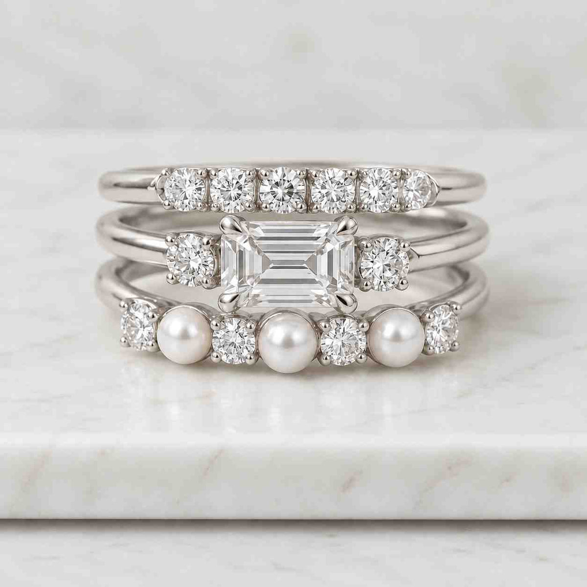 1.10 ctw emerald cut lab grown bezel set engagement ring in d colour vvs2 certified solitaire diamond wedding ring