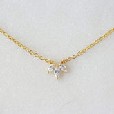 1.20 CT Marquise Cut Three Stone Diamond Necklace