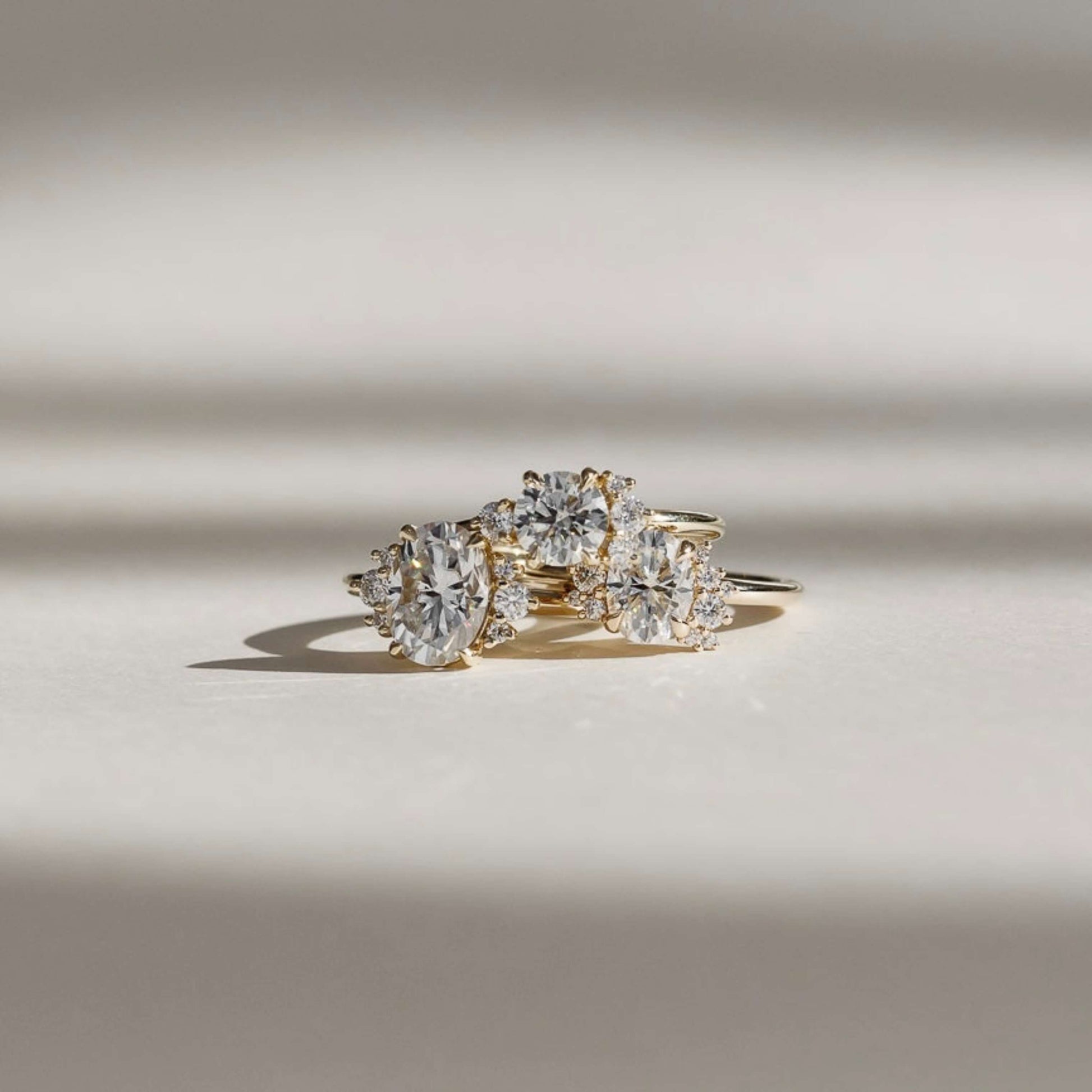 1.50 CT Oval Lab Diamond Solitaire Accent Ring
